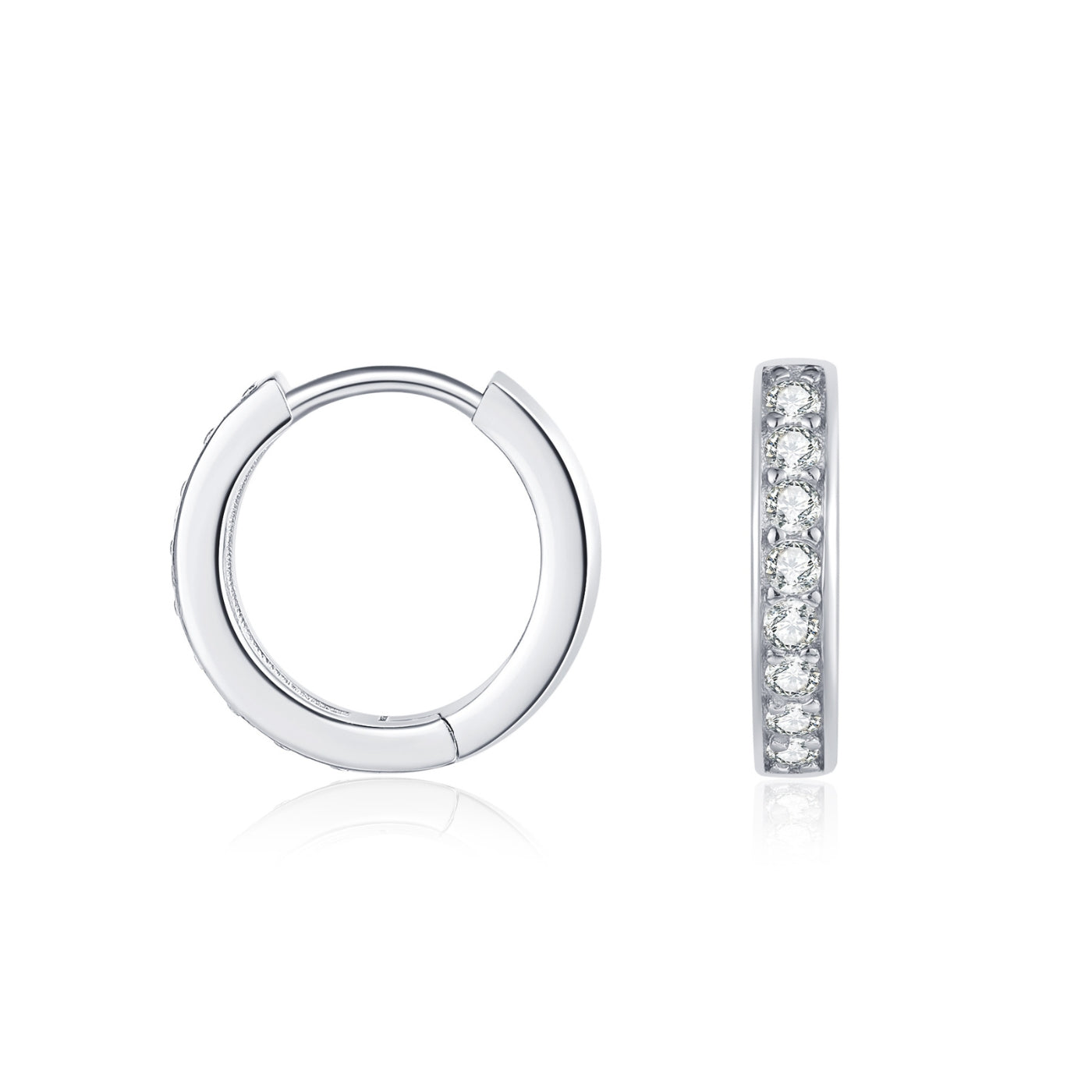 Moissanite Hoop Earrings