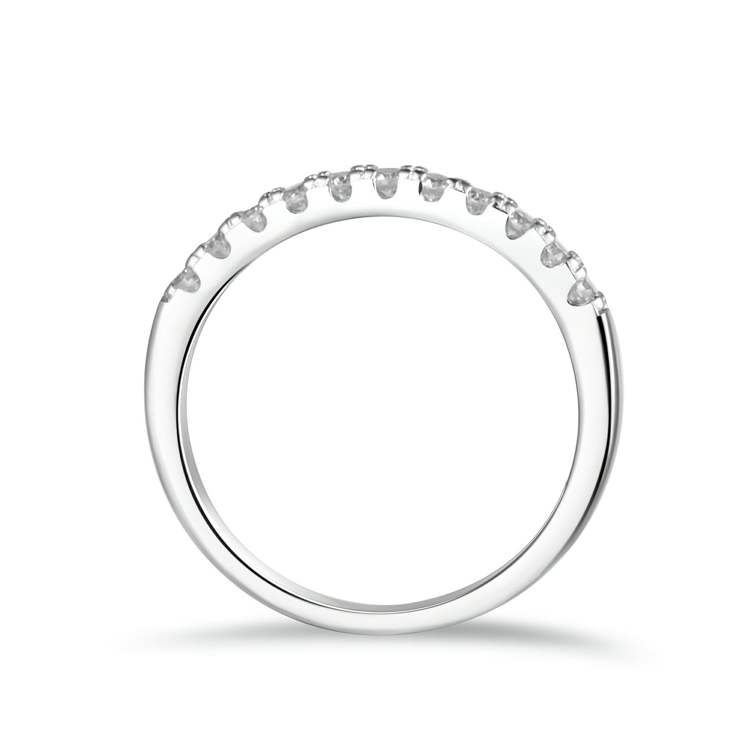 Classic Round Cut Moissanite Wedding Band