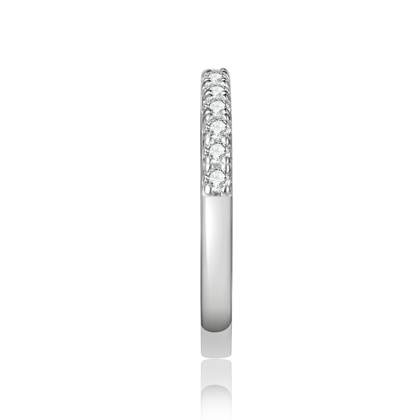Classic Round Cut Moissanite Wedding Band