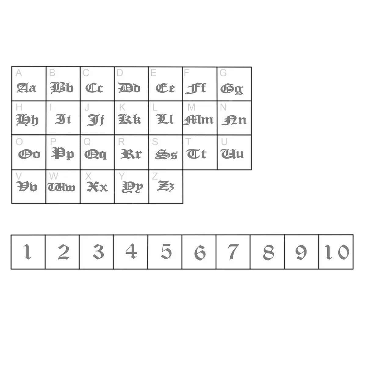 Double Plated Gothic Name Necklace w/ Figaro Chain