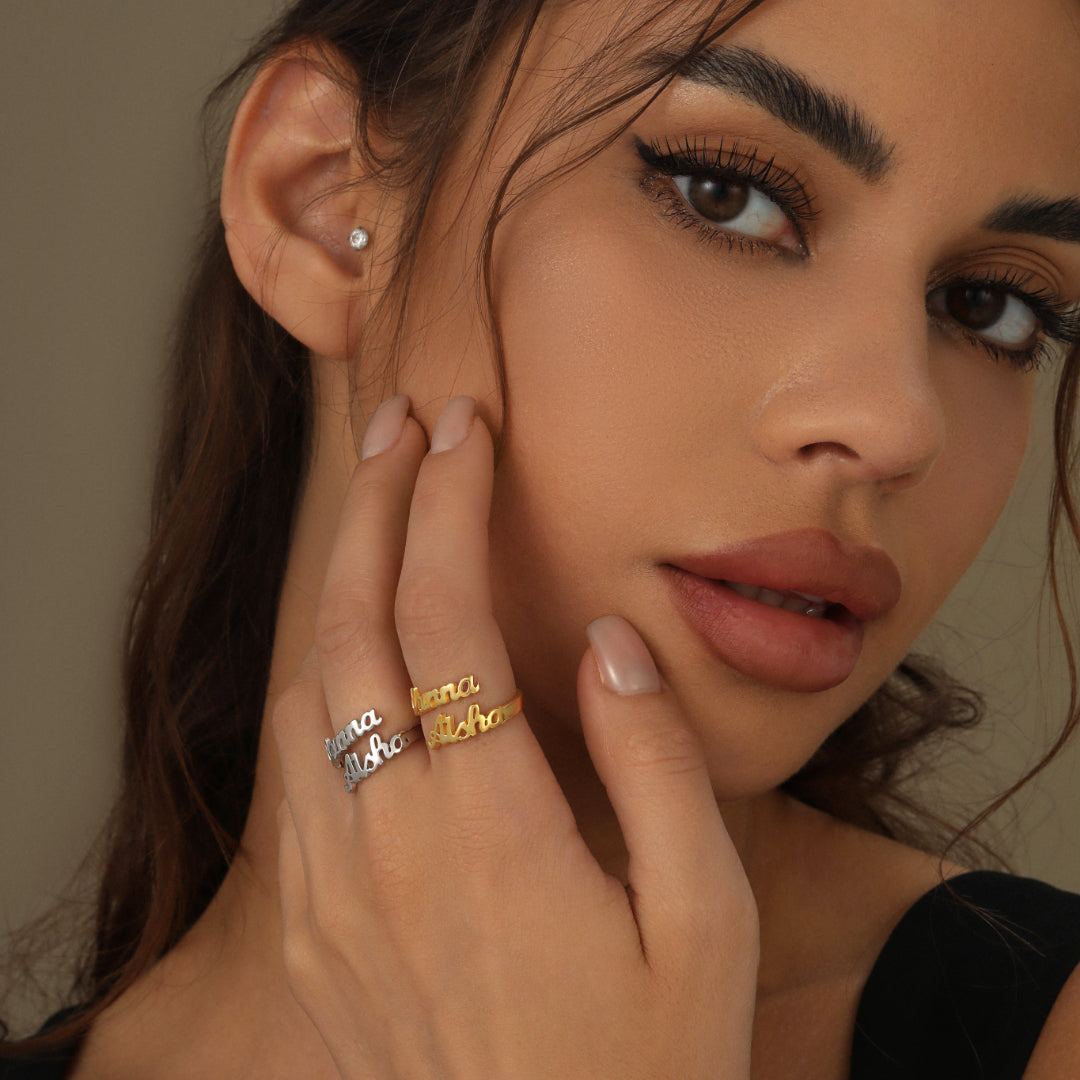 Double Name Ring