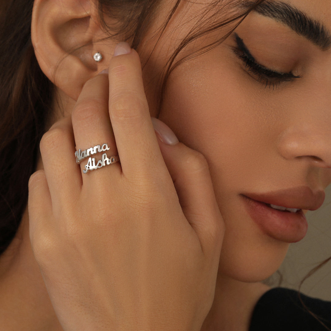 Double Name Ring