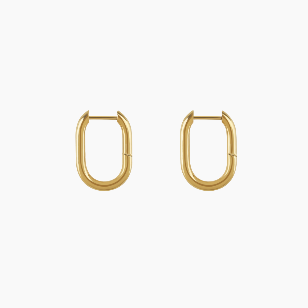 Paper Clip Hoop Earrings