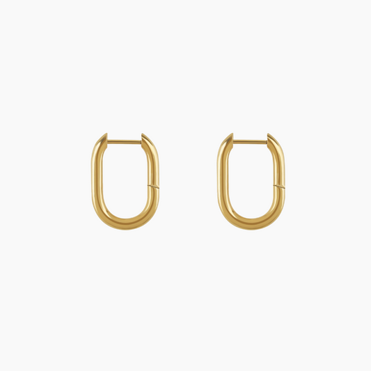 Paper Clip Hoop Earrings