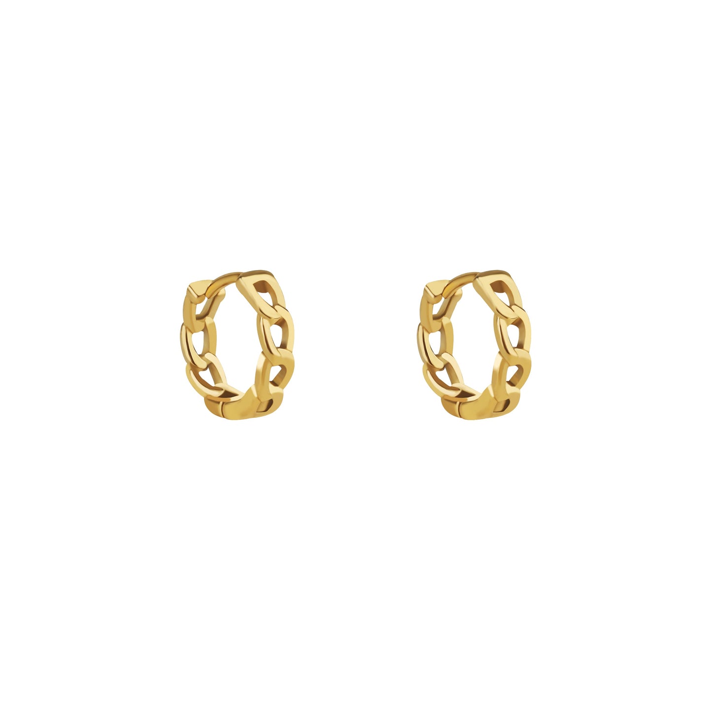 Cuban Link Huggie Earrings
