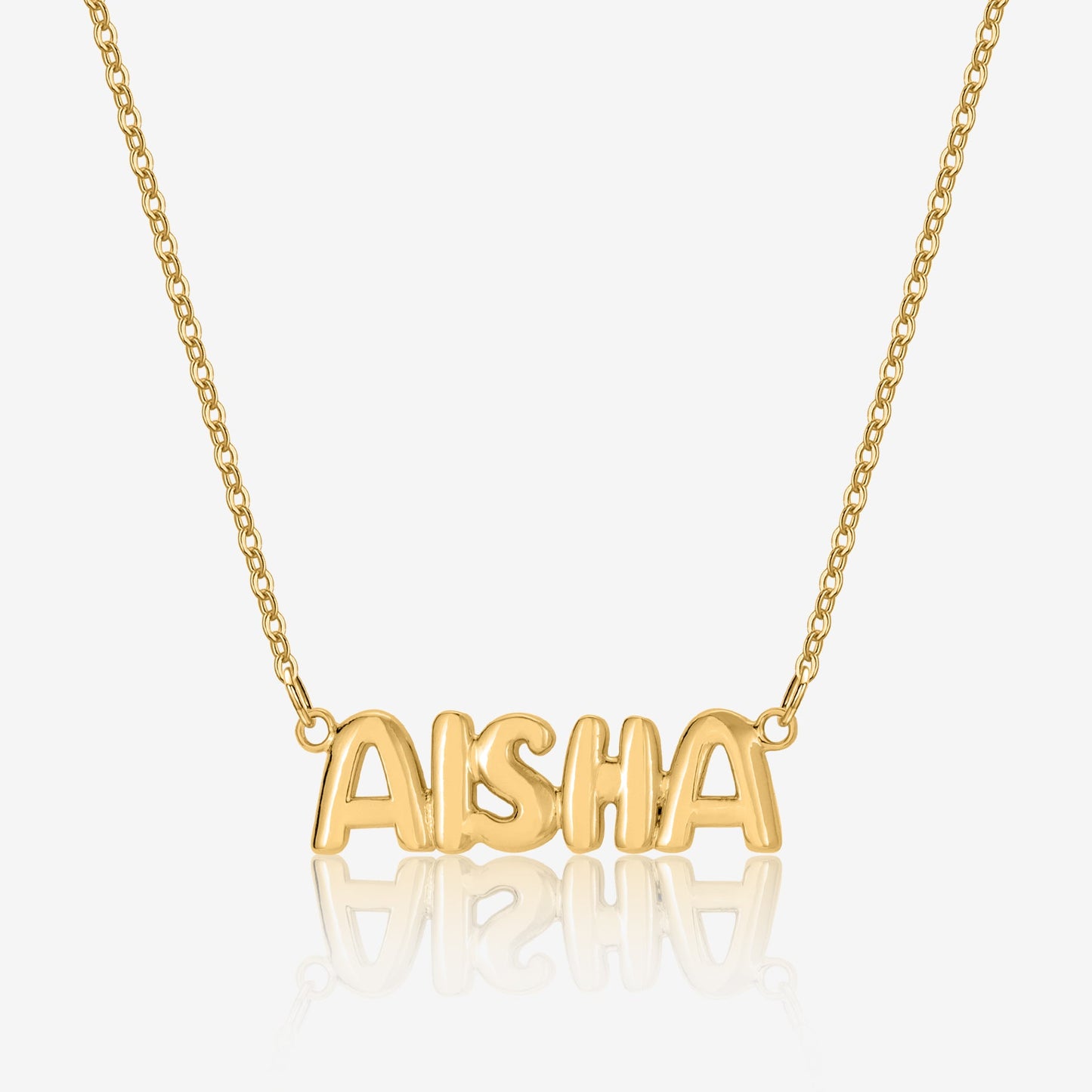 Bubble Letter Name Necklace