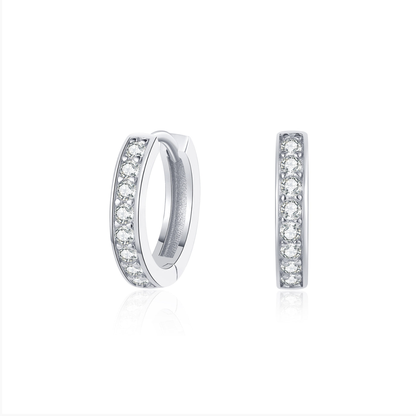 Moissanite Hoop Earrings