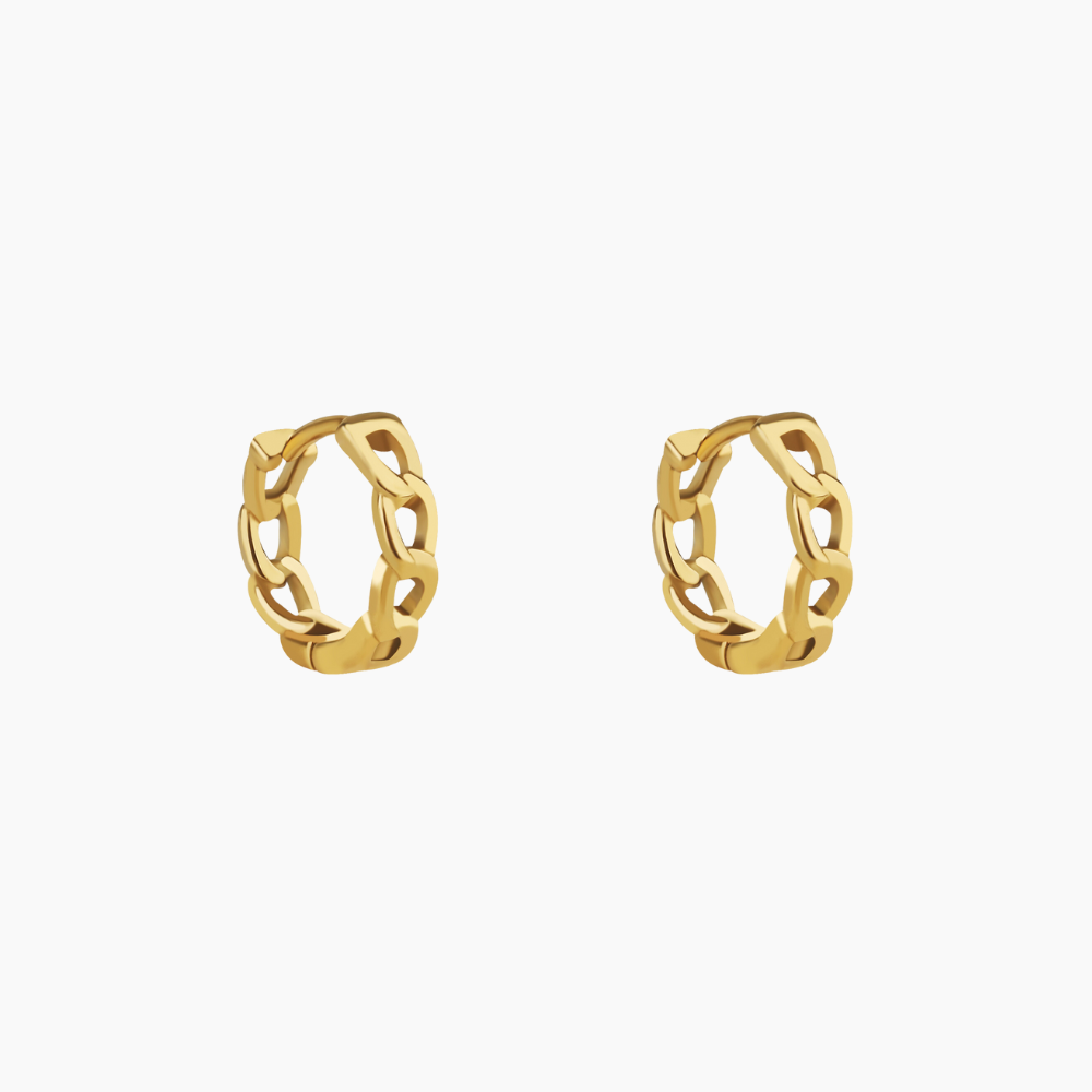 Cuban Link Huggie Earrings
