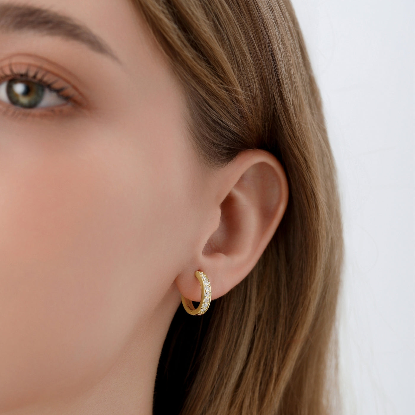 Moissanite Hoop Earrings