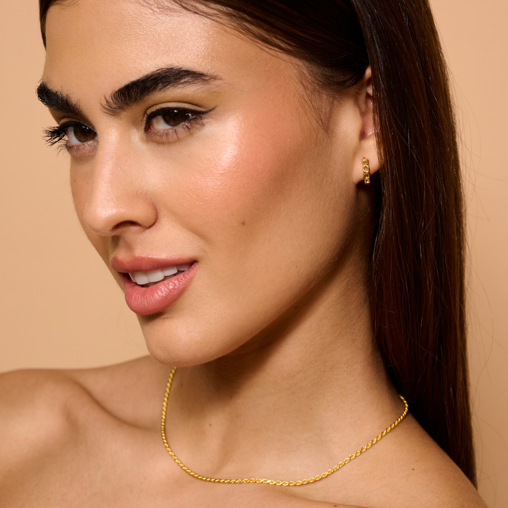 Cuban Link Huggie Earrings