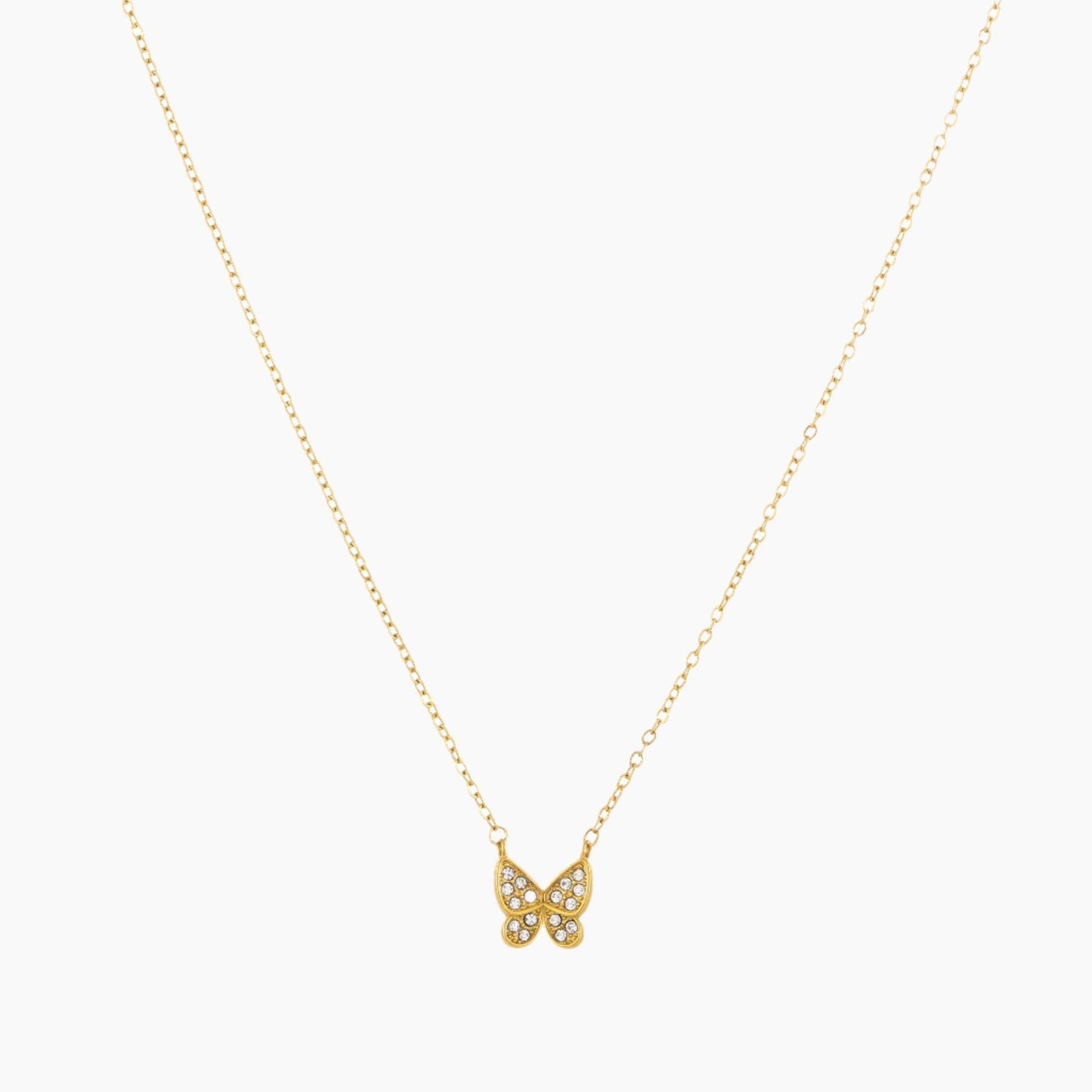 Iced Butterfly Necklace