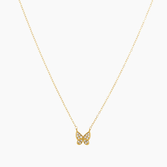 Iced Butterfly Necklace