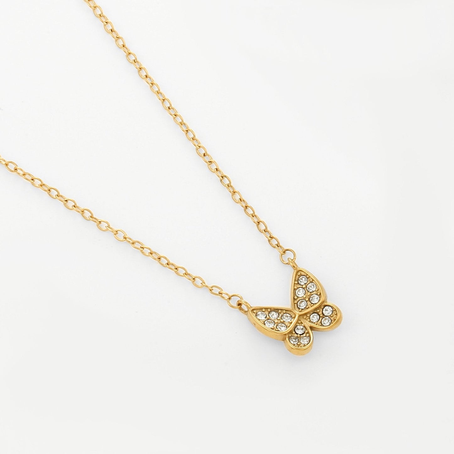 Iced Butterfly Necklace