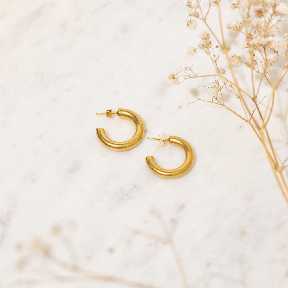 Thick Hoop Earrings