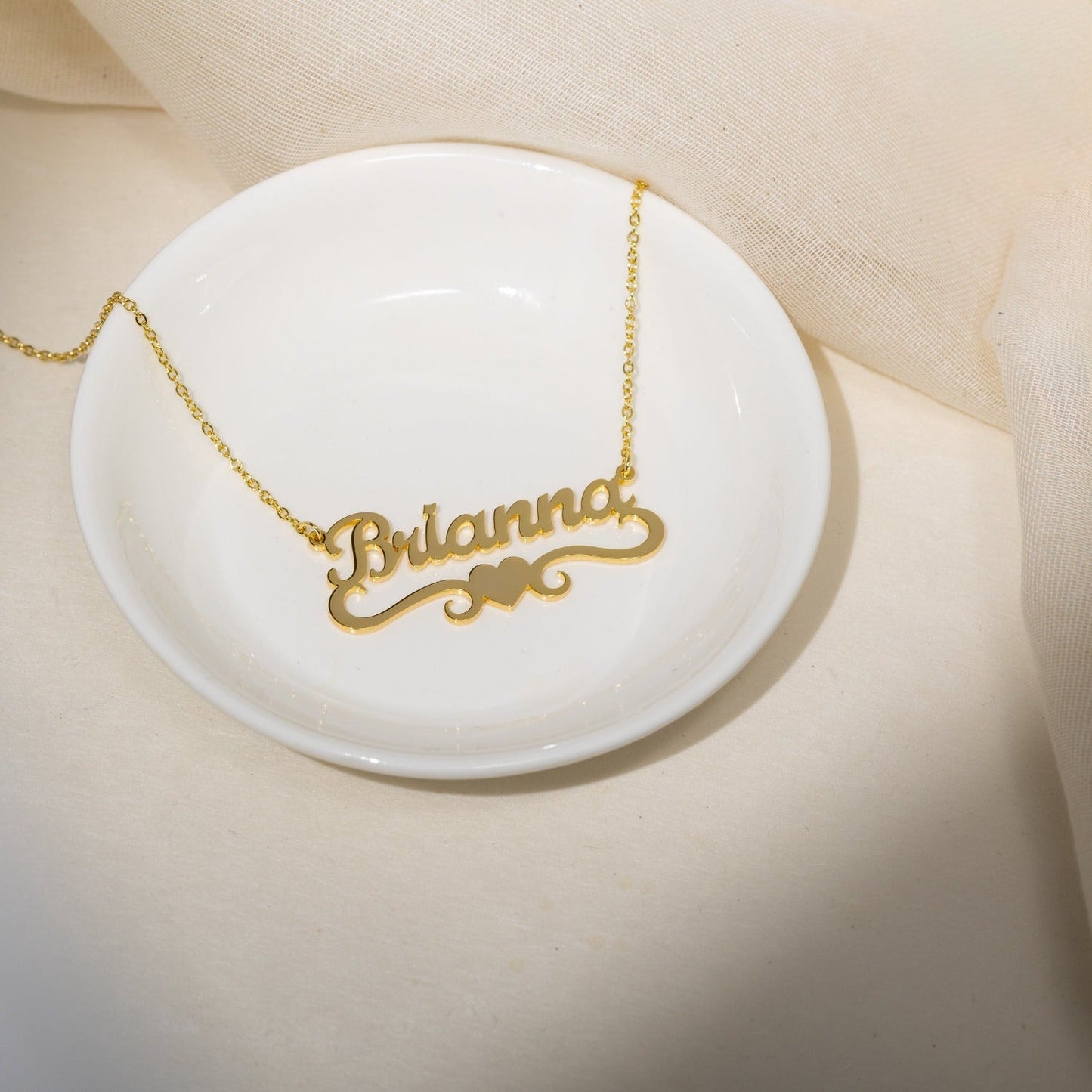 Kids Love Heart Name Necklace