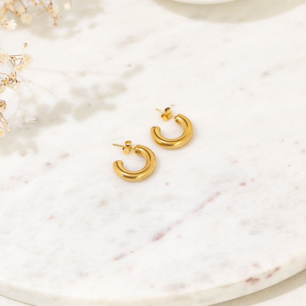 Thick Hoop Earrings