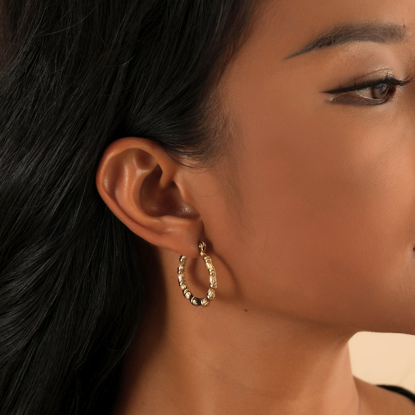 Bamboo Hoop Earrings