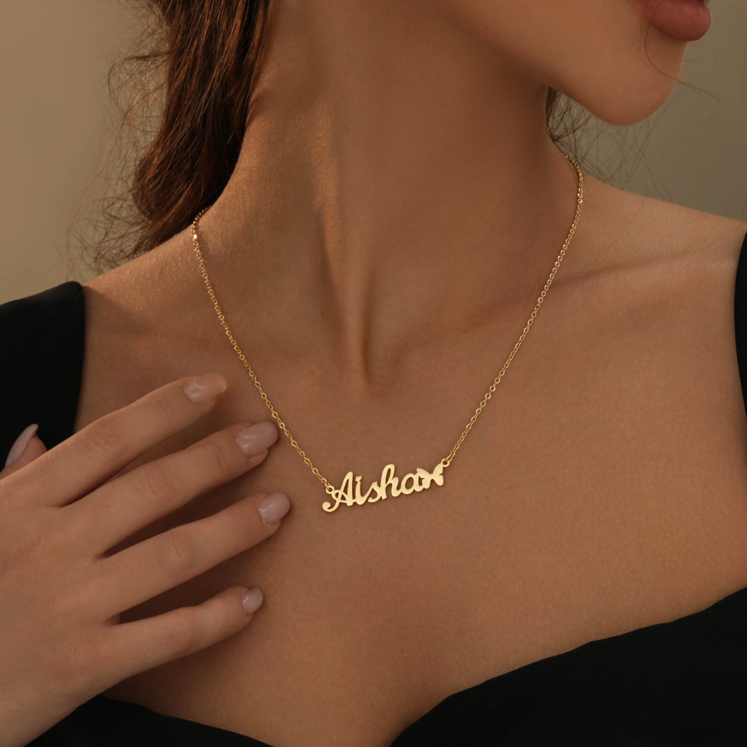 Kids Butterfly Name Necklace