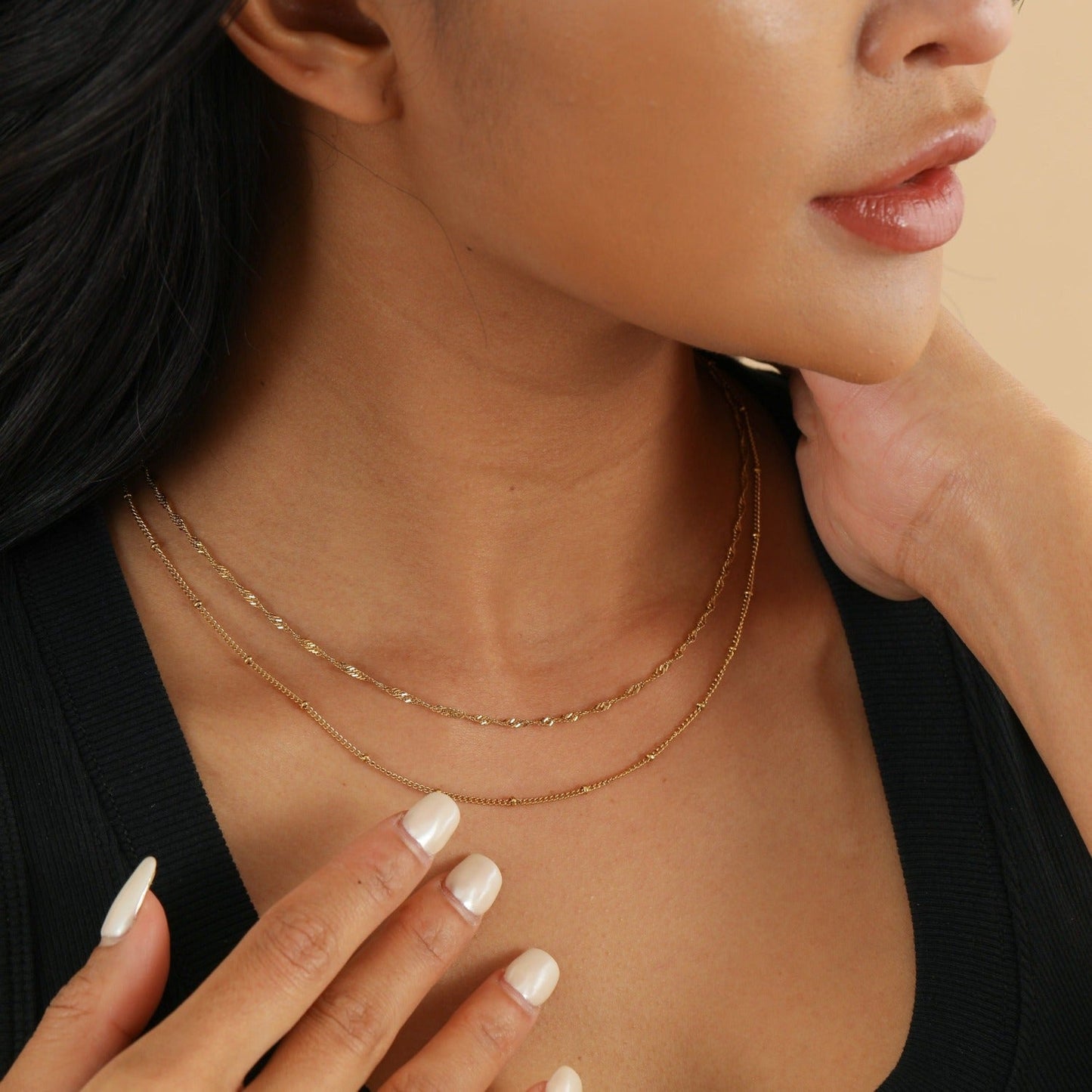 Singapore Chain Necklace - 2mm