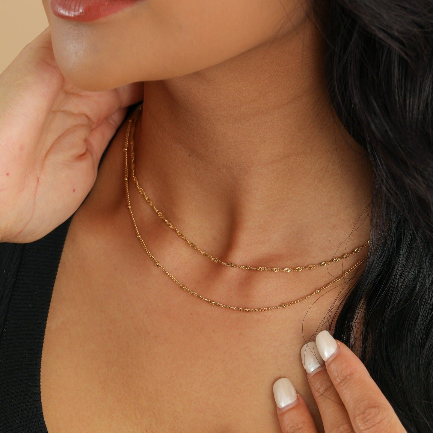 Singapore Chain Necklace - 2mm